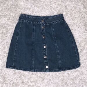 BullHead Denim Blue Button Up Jean Skirt